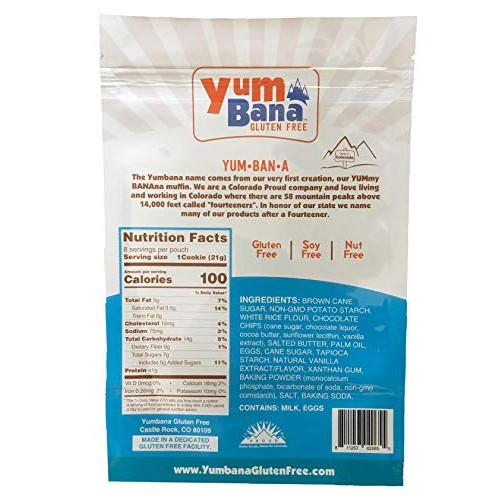 Yumbana Gluten Free Chocolate Chip Cookies - 2 Pack