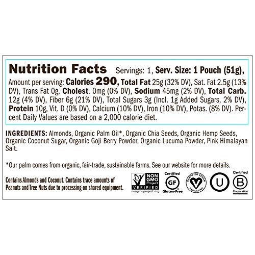 Superfood Almond Butter Packets By Yumbutter, Individual Snacks,