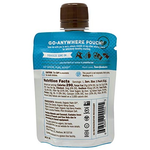 Superfood Almond Butter Packets By Yumbutter, Individual Snacks,