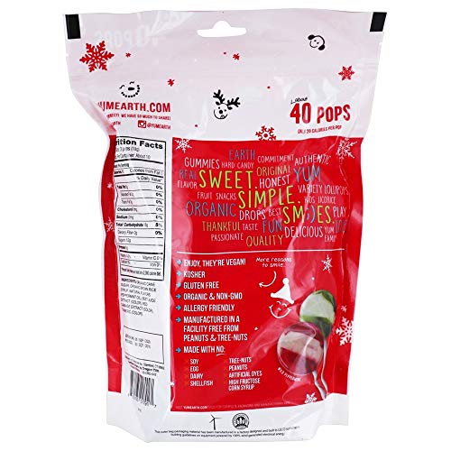 Yum Earth, Candy Cane Lollipops Organic, 8.5 Ounce