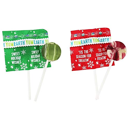 Yum Earth, Candy Cane Lollipops Organic, 8.5 Ounce