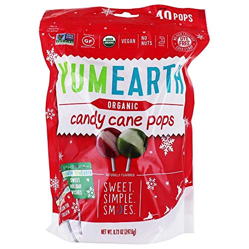 Yum Earth, Candy Cane Lollipops Organic, 8.5 Ounce