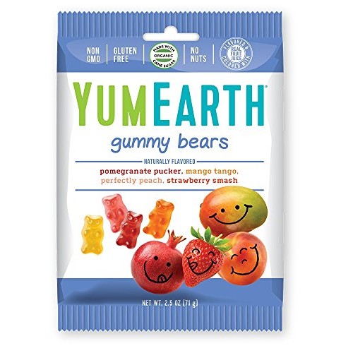 Yumearth Gummy Bears, Assorted Flavors, 2.5 Oz Bag