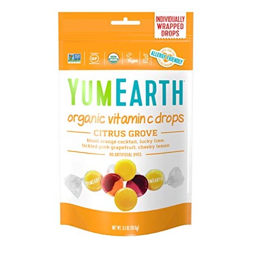 Yumearth Organic Citrus Grove Vitamin C Drops, 3.3 Ounce Pack O
