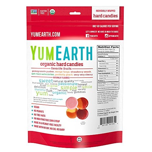 Yumearth Organic Favorite Fruit Hard Candy, Assorted Flavors, 13