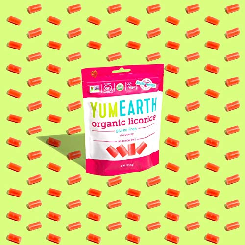 Yumearth Organic Gluten Free Strawberry Licorice, 5 Ounce, 6 Pack