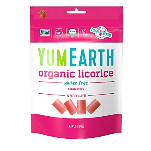 Yumearth Organic Gluten Free Strawberry Licorice, 5 Ounce, 6 Pack