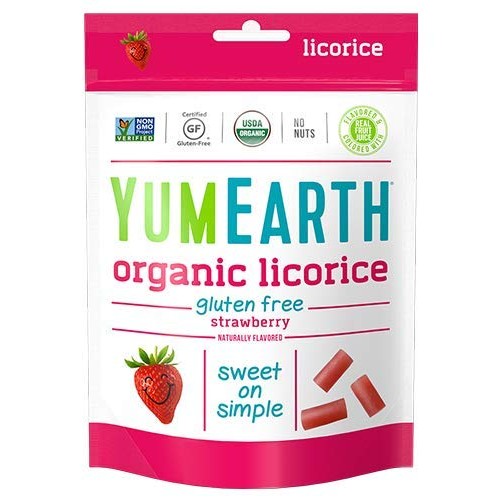 Yumearth, Soft Eating Gluten-Free Strawberry Licorice + Yum, 5 O