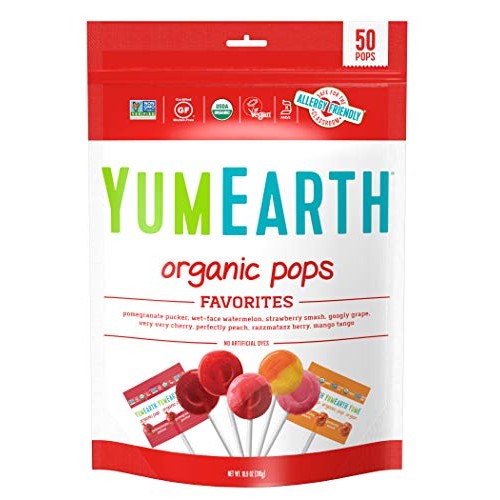 Yumearth Organic Lollipops, Variety Pack, 50 Lollipops - 10.9 Oz