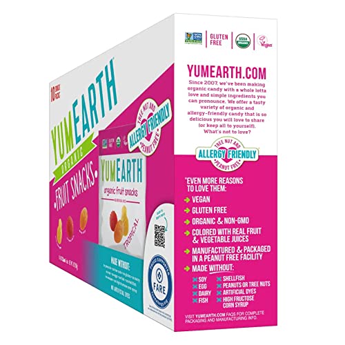 YumEarth Organic Tropical Fruit Snacks, 0.7 Ounce Pack of 10