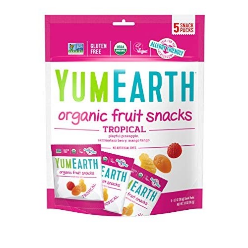 YumEarth Organic Tropical Fruit Snacks, 0.7 Ounce Pack of 10