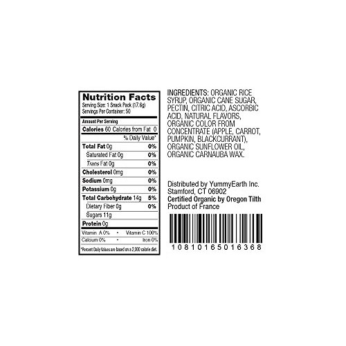 Yumearth Organic Tropical Fruit Snacks, 50 Snack Packs