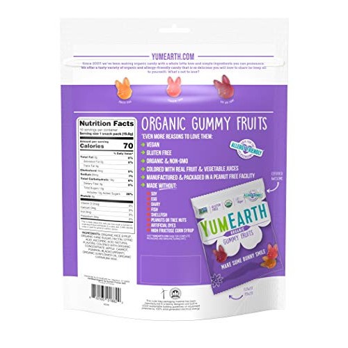 YumEarth Spring Fruit Gummy Snack Packs, 10 Count - Allergy Frie...