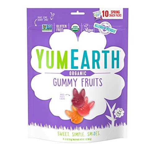 YumEarth Spring Fruit Gummy Snack Packs, 10 Count - Allergy Frie...