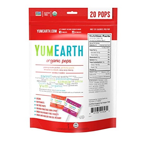 Yumearth Organic Lollipops, 4.2 Ounce Packaging May Vary