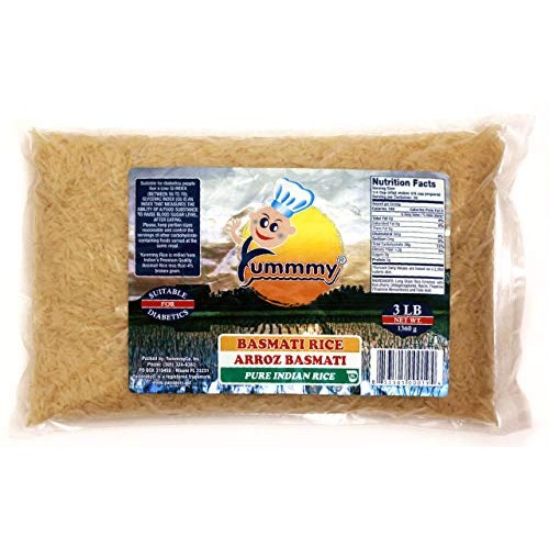 Yummmy Aromatic Basmati Parboiled Rice, 3 Lbs. 48 Oz, Sela Ric