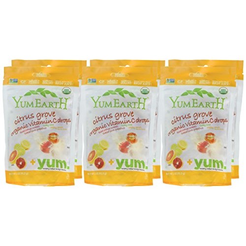 Yummy Earth Vitamin C Lollipops, Gluten Free, 3-Ounces Pack Of 6
