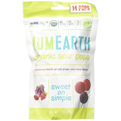 Organic Lollipops Super Sour - 3 Oz,Yummy Earth