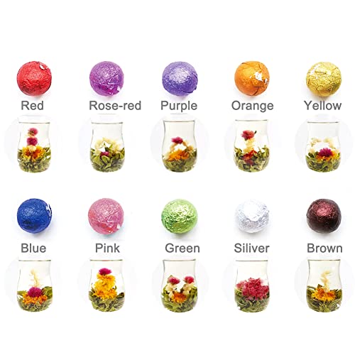 10 Assorted Blooming Flower Tea Balls Gift Set| Handmade Herbal