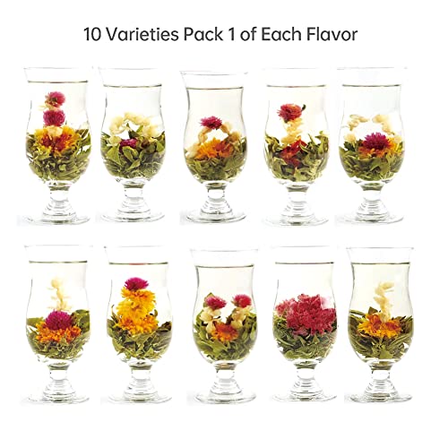 10 Assorted Blooming Flower Tea Balls Gift Set| Handmade Herbal