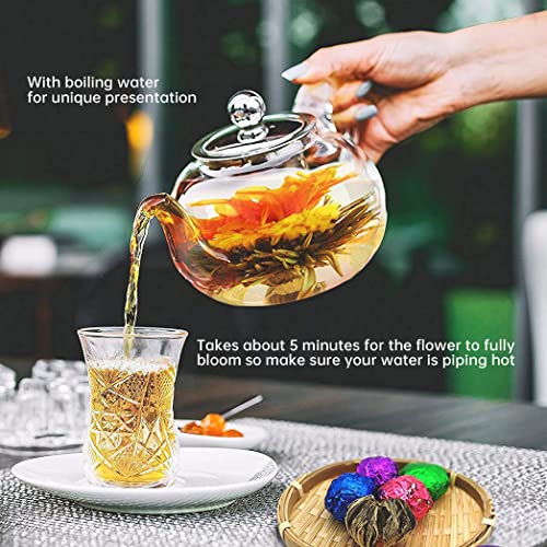 10 Assorted Blooming Flower Tea Balls Gift Set| Handmade Herbal