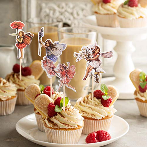 Yunko 24 Pcs Fairy Cupcake Toppers Fairy Cupcake Picks For Kids
