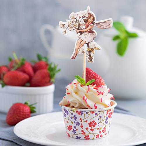 Yunko 24 Pcs Fairy Cupcake Toppers Fairy Cupcake Picks For Kids