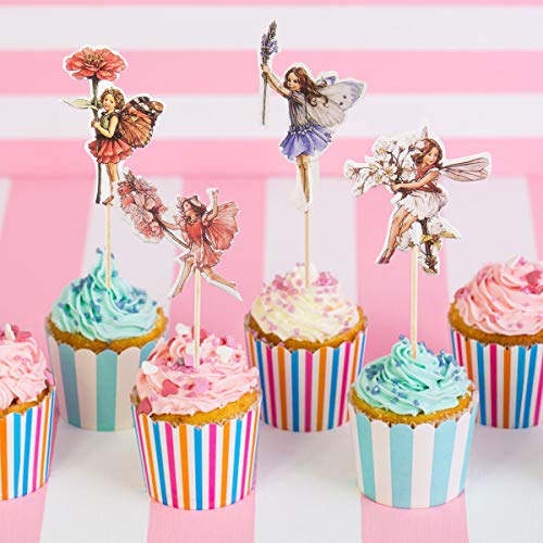 Yunko 24 Pcs Fairy Cupcake Toppers Fairy Cupcake Picks For Kids
