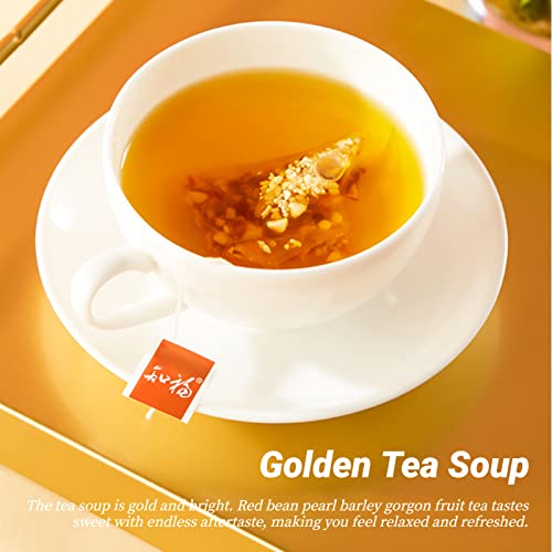 Red Bean Coix Seed Tea Bags, 5.3oz 30 Count Ormosia Red Bean Pea...