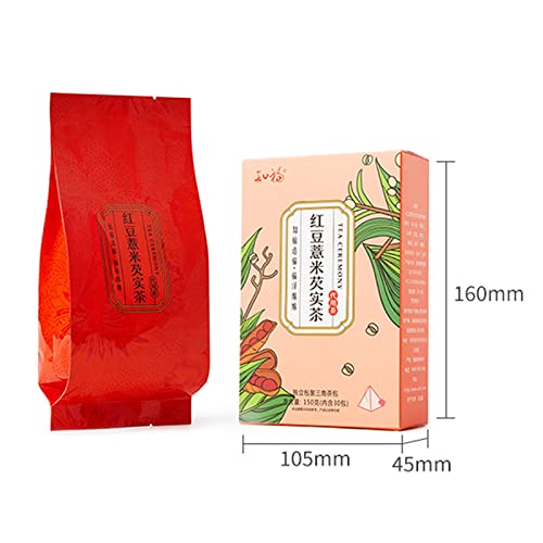 Red Bean Coix Seed Tea Bags, 5.3oz 30 Count Ormosia Red Bean Pea...