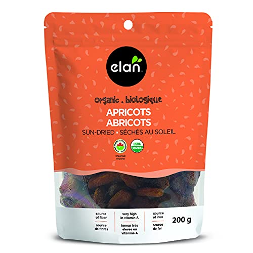 ELAN Organic Sun-Dried Apricots 8 Pack, 56.8 Oz, Non-GMO, Vegan,...