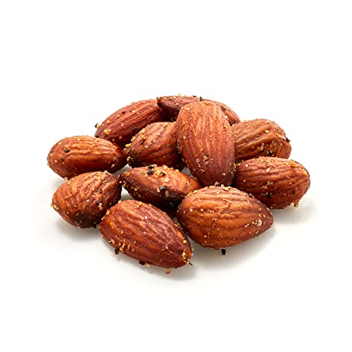 Yupik Lemon Pepper Almonds, 1 Lb, Zesty Flavored Roasted Nuts, N