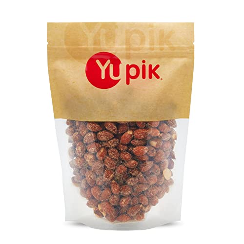 Yupik Lemon Pepper Almonds, 1 Lb, Zesty Flavored Roasted Nuts, N