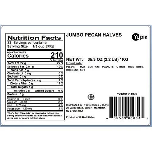 Yupik Nuts Pecan Halves, 2.2lb
