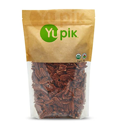 Yupik Nuts Raw Organic Pecans Large Pieces, 2.2 lb, Non-GMO, Veg...
