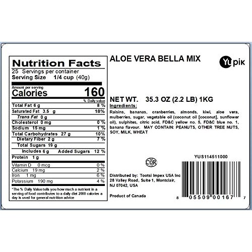 Yupik Trail Mix, Aloe Vera Bella, 2.2 Lb
