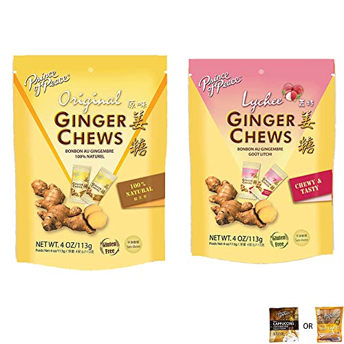 Z. Emma Ginger Chews Candy Original,lychee Flavo 4oz,Natural Can...