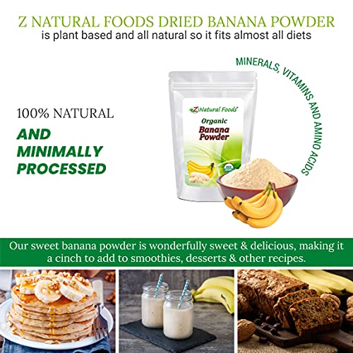 Organic Banana Powder - Fruit Supplement For Smoothies, Desserts