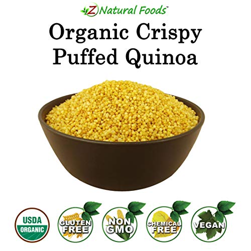 Organic Crispy Puffed Quinoa - Made In Usa - Great For Snacks, S