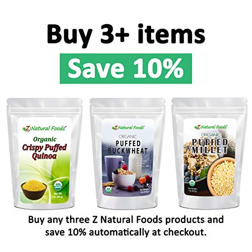 Organic Crispy Puffed Quinoa - Made In Usa - Great For Snacks, S