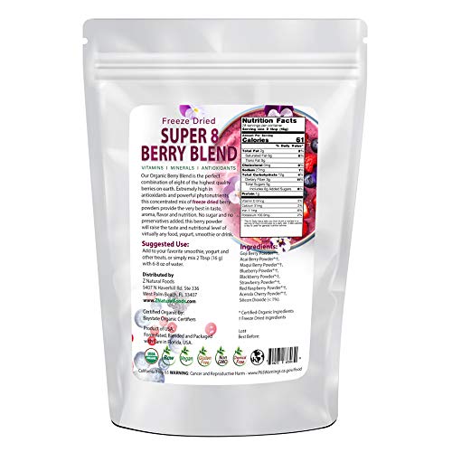 Organic Super 8 Berry Blend - Goji + Acai + Maqui + Blueberry +