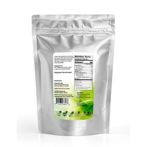 Premium Organic Acai Berry Powder - 5 Lb - Freeze Dried Superfoo