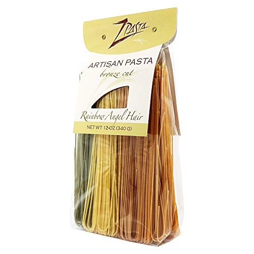 Zpasta Rainbow Angel Hair - Bronze Cut Artisan Pasta 12 Oz 4 Pack