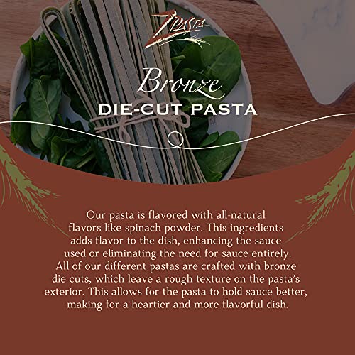 Zpasta Spinach Fettuccine - Bronze Cut Artisan Pasta 12 Oz