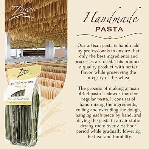 Zpasta Spinach Fettuccine - Bronze Cut Artisan Pasta 12 Oz