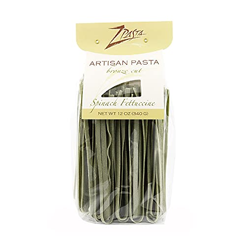 Zpasta Spinach Fettuccine - Bronze Cut Artisan Pasta 12 Oz