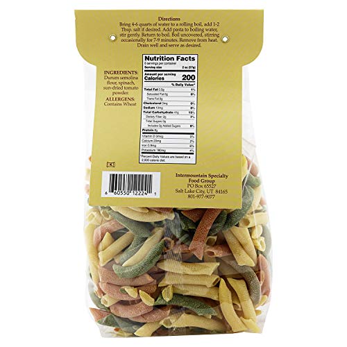 Zpasta Tri Color Penne - Bronze Cut Artisan Pasta 12 Oz 2 Pack