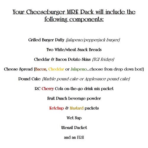 Cheeseburger Mre: Full Meal, Ready To Eat - 1St Insp. 23