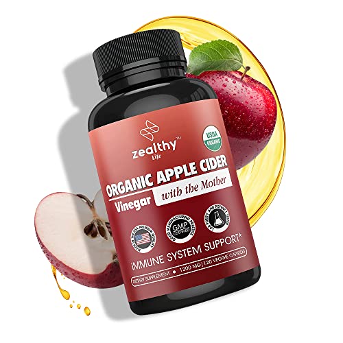 Apple Cider Vinegar with The Mother Supplement, 1200mg Apple Cid...