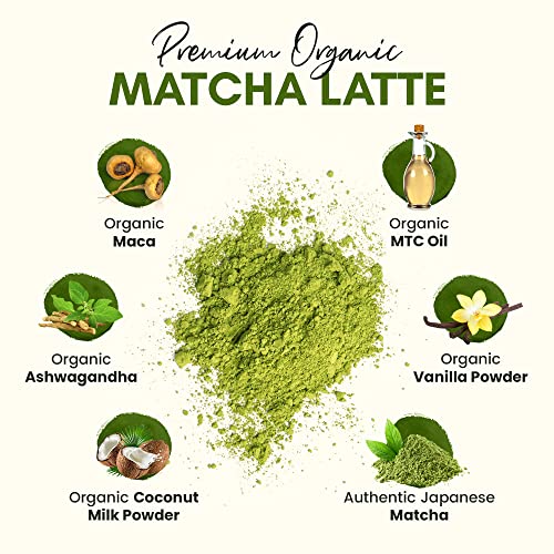 Zealthy Life - Organic Matcha Latte, Pure Japanese Tea Blend wit...